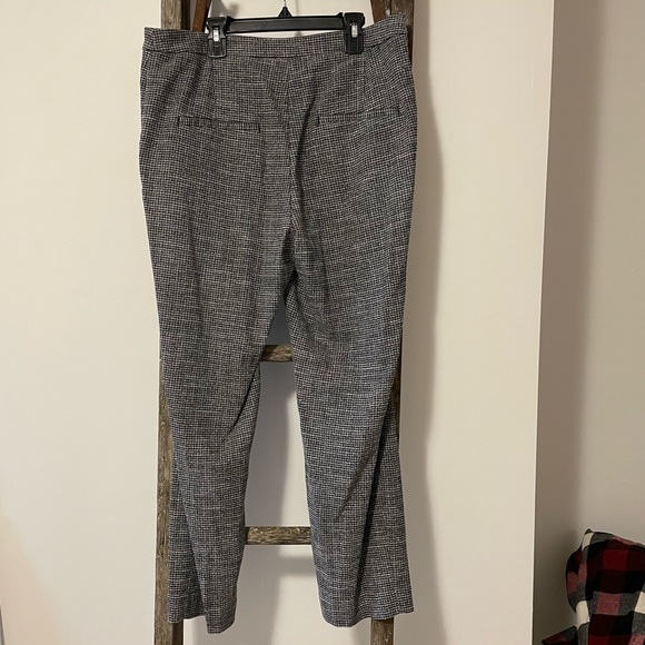 H&M Black/Gray Houndstooth Print Women’s Trousers - Picture 6 of 9